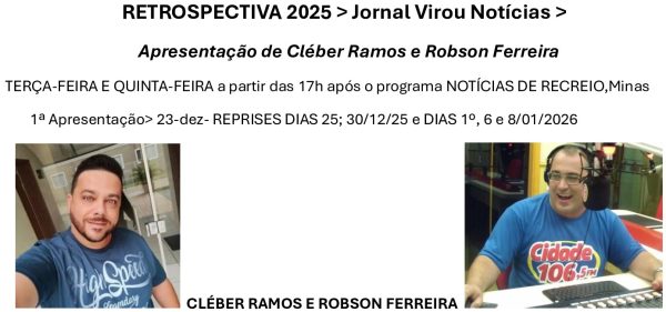 A RÁDIO RADIANTE RECREIO , de Recreio,MG, apresenta em sua programação de Fim de Ano, os especiais de FIM DE ANO MÁGICO PRÓ ARTE. Acompanhe em RadianteRecreio.Net. A programação vai ate 8 de janeiro de 2026.